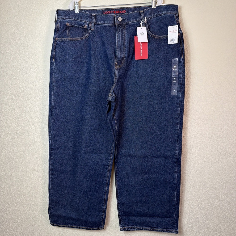 Lucky Brand Mens Jeans 42x30 287 Loose Fit Hastings Blue Stretch Denim Pants NWT